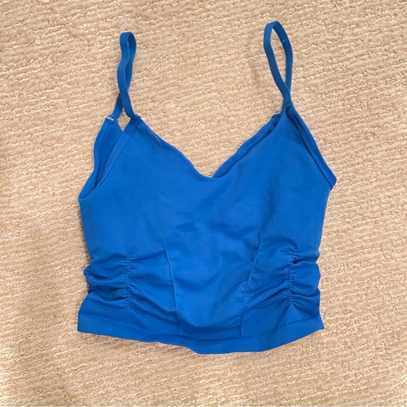 NEW Free People Movement Good Karma Ruched Crop Top - Picture 4 of 5